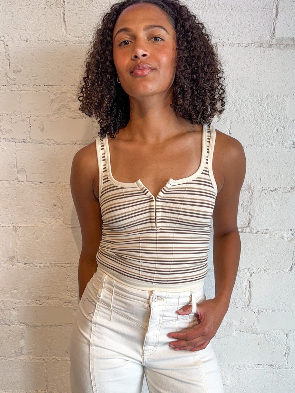 Free People Intimately Simply Soft Striped Cami NWT